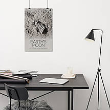 Плакат "Місяць, супутник Землі, Moon, NASA poster", 60×39см, фото 4