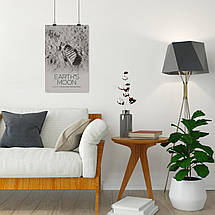 Плакат "Місяць, супутник Землі, Moon, NASA poster", 60×39см, фото 5