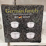 Набір каструль з нержавіючої сталі German Family GF-2045 (8 предметів) 4 каструлі, фото 3