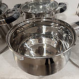 Набір посуду з нержавіючої сталі German Family GF-2046 (10 предметів), фото 2