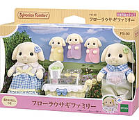 Набір Sylvanian Families Сімʼя квіткових кроликів 5735 Flora Rabbit Family Сільваніан Фемеліс Флора