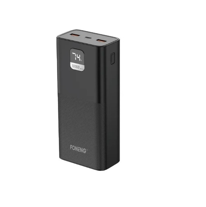 УМБ FONENG Power Bank 30000 mAh (ЖК дисплей) чорний P55, фото 1