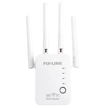 Ретранслятор підсилювач Wi-Fi Pix-Link LV-WR16Q White (17605-hbr)
