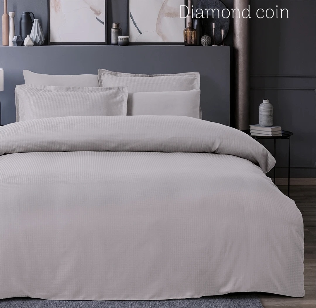 Постільна білизна Altinbasak сатин жаккард євро розмір Diamone coin, фото 1