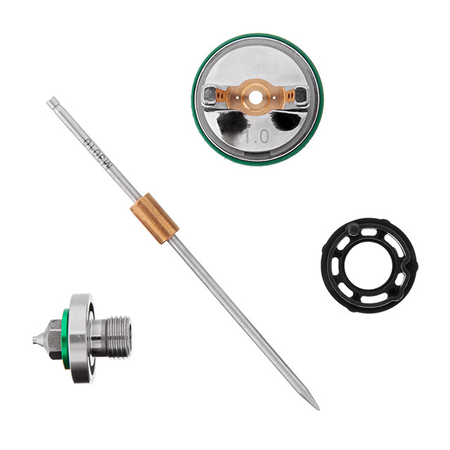 Комплект форсунки 1,0 мм для фарбопульта HVLP II mini PT-0128 (дюза, повітряна головка, голка) INTERTOOL PT-2106, фото 1