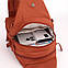 Сумка-рюкзак міні стильна жіноча текстильна сумочка молодіжний міський компактний рюкзачок слінг анти-злодій теракот Код 00-0763, фото 7