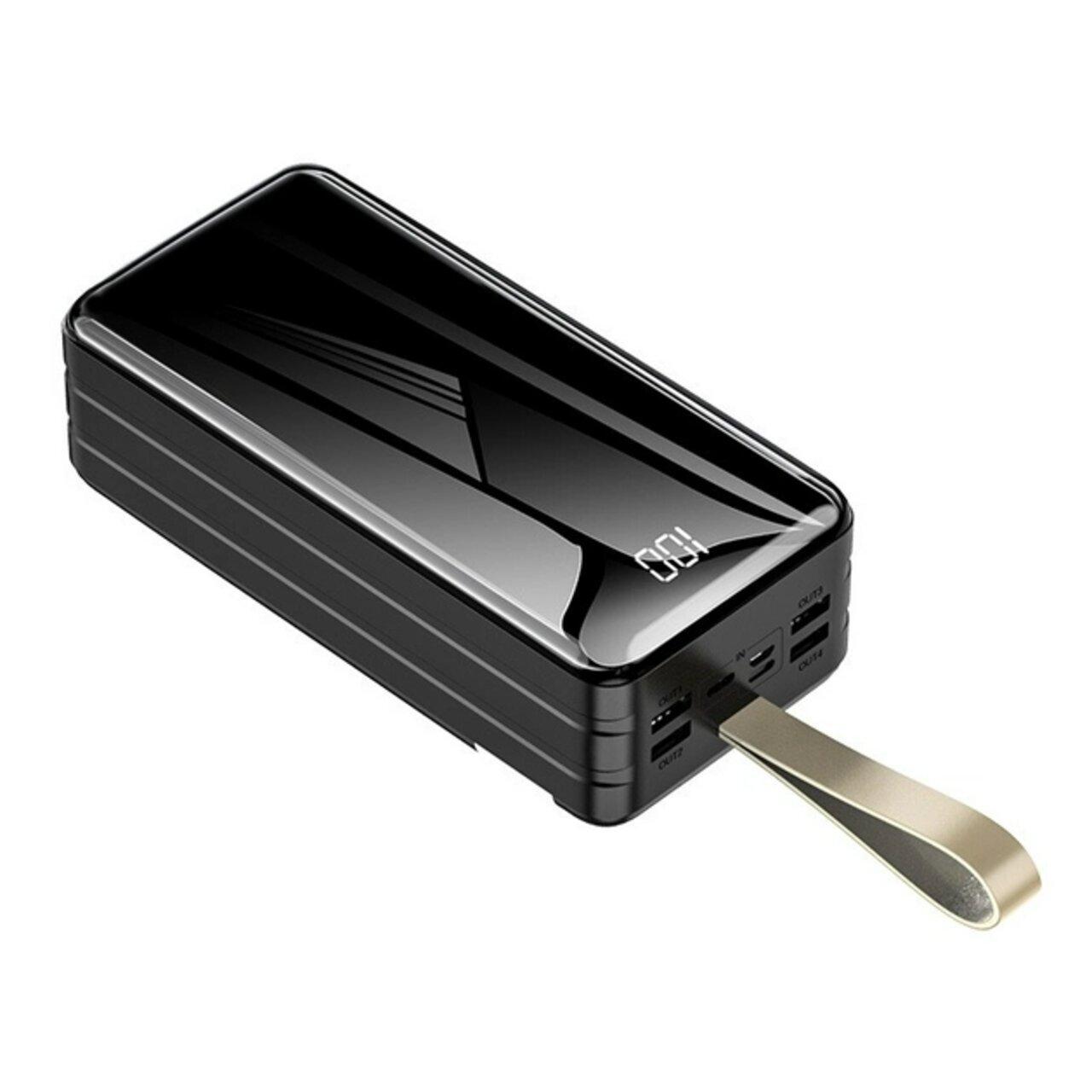 УМБ Power Bank Smart 60000mAh повербанк з екраном і ліхтариком Black (11233-hbr), фото 1