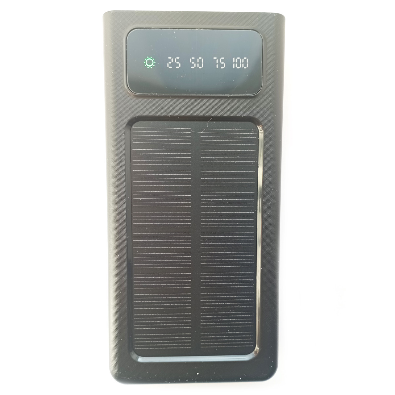 УМБ Power Bank Solar 30000mAh повербанк 4 в 1 із сонячною панеллю, екраном, ліхтариком Black (11229-hbr), фото 1