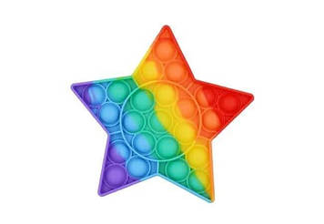 Сенсорна іграшка PopAr Pop It Натисни бульбашки-антистрес Райдужна зірка