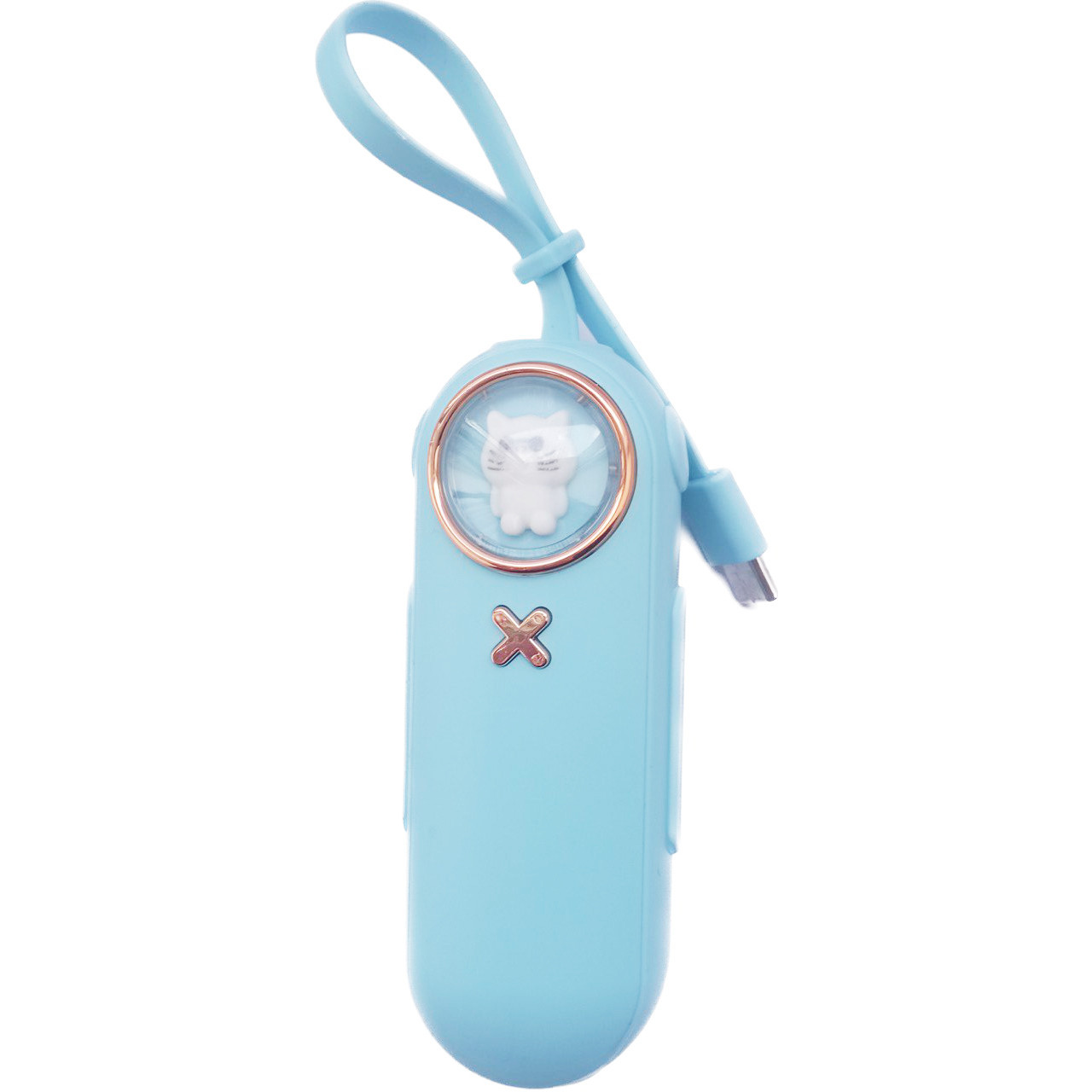 Дитячий УМБ Power Bank 5000 mAh повербанк Котик Blue (11238-hbr), фото 1