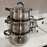 Набір посуду з нержавіючої сталі German Family GF-2046 (10 предметів), фото 3