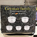 Набір посуду з нержавіючої сталі German Family GF-2046 (10 предметів), фото 5
