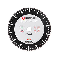 Диск універсальний сегментний алмазний, 180 мм, 16-18%, 8600 об/хв INTERTOOL CT-1011