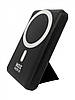 Портативна магнітна бездротова батарея 10000 mAh з підставкою XON PowerBank Magsafe Stand (YC1G2) 15 W Black (5060948063159), фото 4