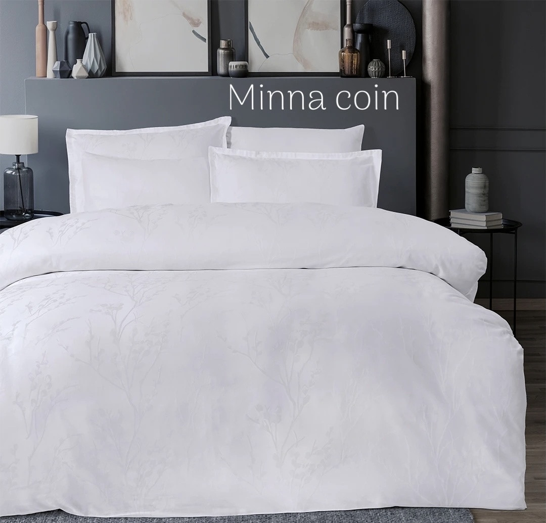 Постільна білизна Altinbasak сатин жаккард євро розмір Minna coin, фото 1