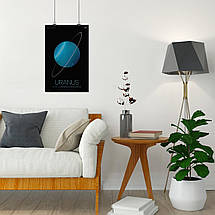Плакат "Уран, Uranus, NASA poster", 60×39см, фото 5