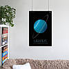 Плакат "Уран, Uranus, NASA poster", 60×39см, фото 7
