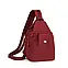 Сумка-рюкзак міні стильна жіноча текстильна сумочка молодіжний міський компактний рюкзачок слінг анти-злодій червоний Код 00-0768, фото 3