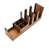 Барний органайзер 60х15 см для стаканчиків, паличок і серветок, коричневий, фото 2