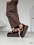 женские зимние кроссовки на высокой , женские зимние хайтопы,Жиные жимовые хайтопы, Коричневые зимние хайтопы, фото 3
