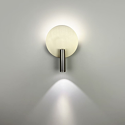 Сатинове бра зі спотом у круглому корпусі Ø 15 см WJ034/150 Sand Nickel