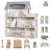 Дерев’яний ляльковий будиночок CozyHouse з меблями та LED-підсвіткою