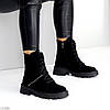 Стильні чорні черевики на кожен день натуральна замша на флісі, фото 4