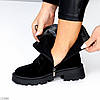 Стильні чорні черевики на кожен день натуральна замша на флісі, фото 10