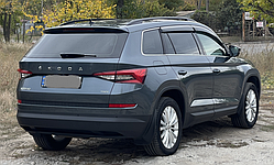 Дефлектори вікон із хром молдингом, вітровики Skoda Kodiaq 2017-2023 (нержавейка 3D)