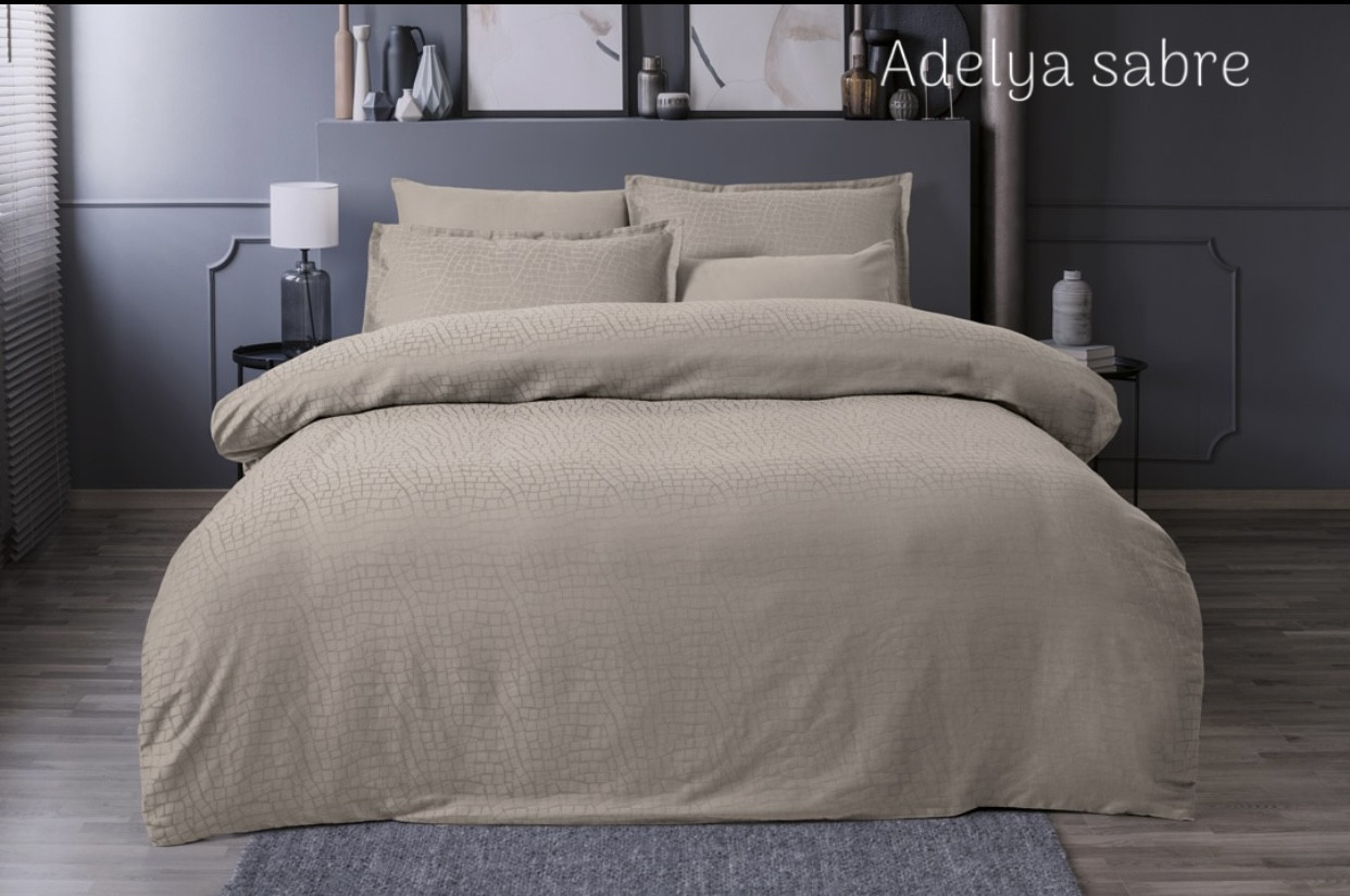 Постільна білизна Altinbasak сатин жаккард євро розмір Adelya sabre, фото 1