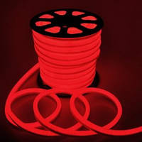Світлодіодна LED стрічка гнучкий неон 8х16 мм LED NEON FLEX R червона 12В 12V