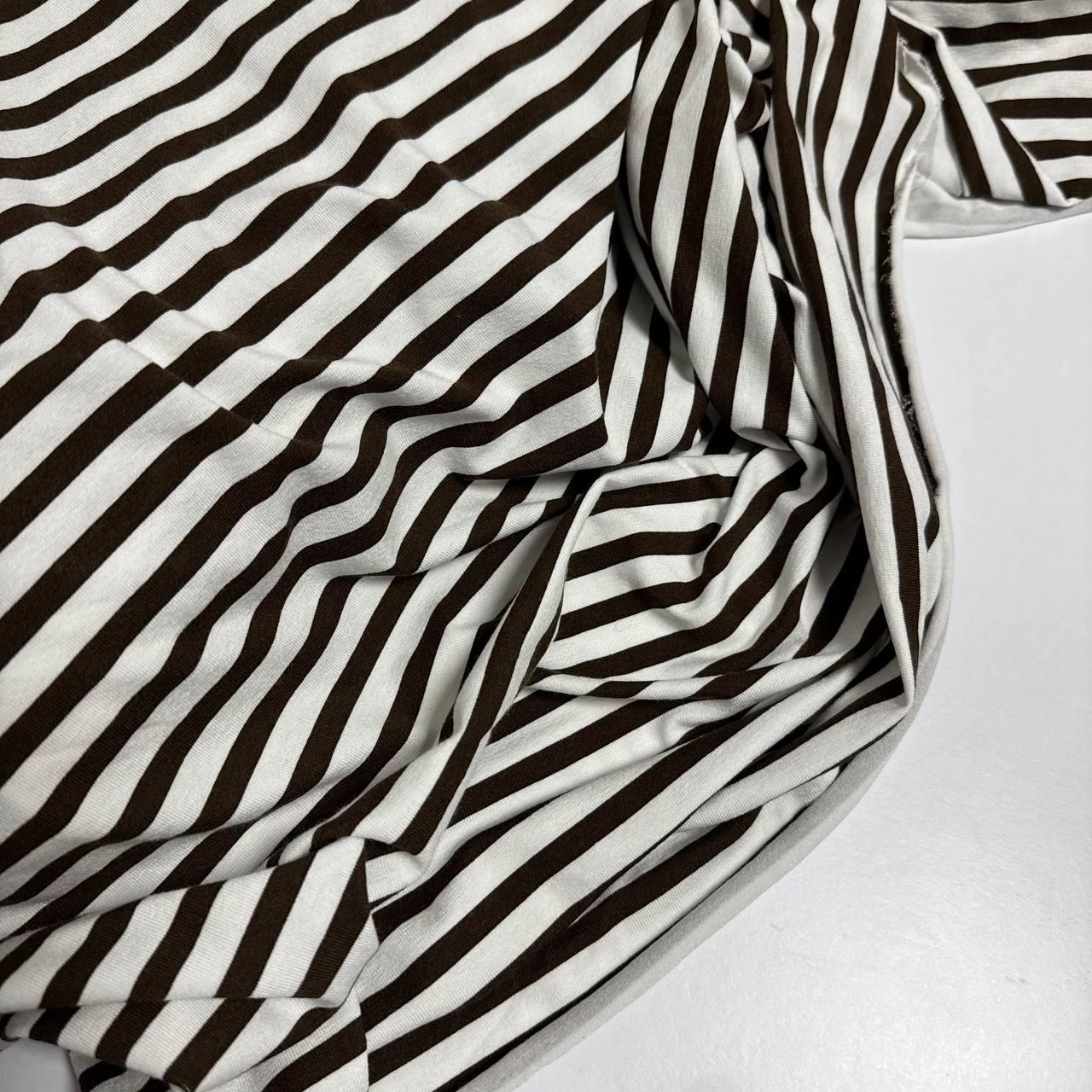 Стрейч кулір, смужка шоколадна, фото 1