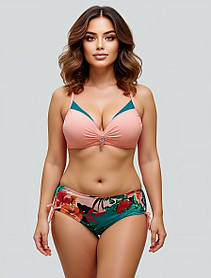 Поділений купальник Sisianna 3181356 персиковий 50 52 54 56 58 60 розмір