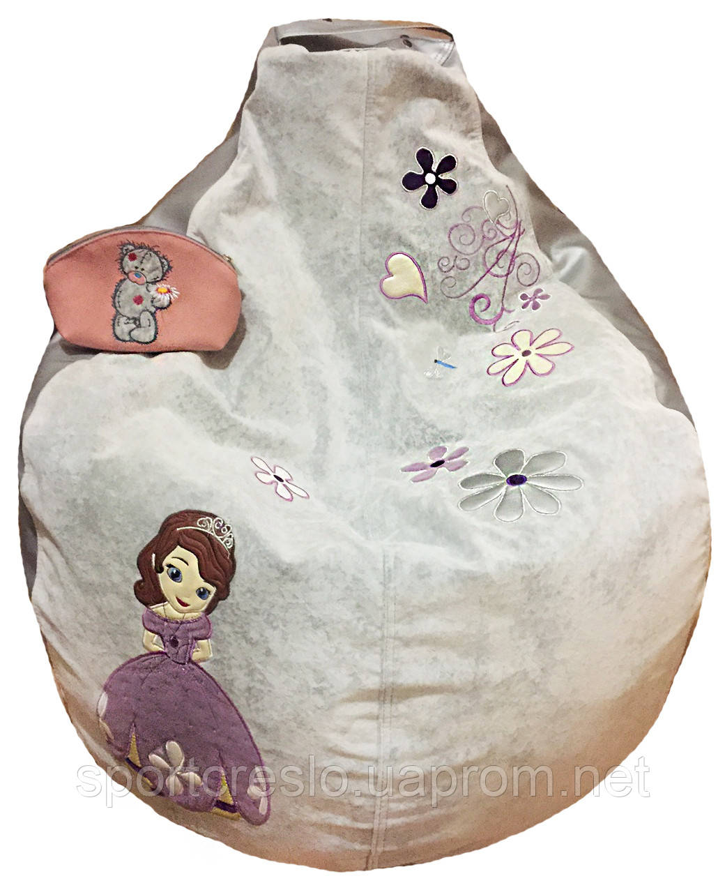 Кресло Бескаркасное для Детей, Мешок Груша Пуф ПРИНЦЕССА, Детские ...