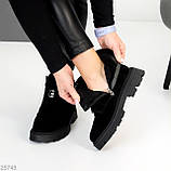 Зимові черевики, жіночі шкіряні челсі, жіночі зимові черевики натуральна шкіра, чорні жіночі черевики зимові, фото 8
