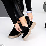 Зимові черевики, жіночі шкіряні челсі, жіночі зимові черевики натуральна шкіра, чорні жіночі черевики зимові, фото 4