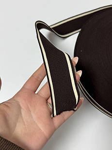 Лампас трикотажний, шоколадний новий