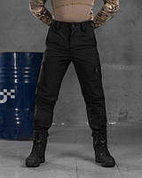 Армійські чорні штани "Police" зимові тактичні softshell, Утеплені військові штани чорного кольору на флісі