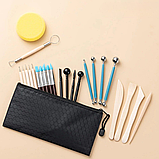 Набір інструментів для ліплення з глини для творчості та гончарства, формування, моделювання, створення текстур, фото 2