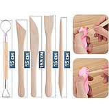 Набір інструментів для ліплення з глини для творчості та гончарства, формування, моделювання, створення текстур, фото 6