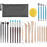 Набір інструментів для ліплення з глини для творчості та гончарства, формування, моделювання, створення текстур, фото 9