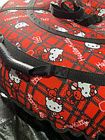 Тюбинг Hello Kitty 100 см Круглые надувные санки. Надувной круг для катания на снегу для девочек