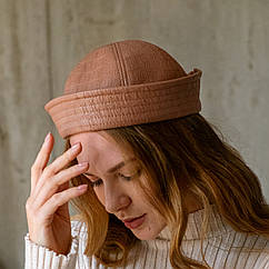 Морячка жіноча берет KENT&AVER екошкіра капучино 56-57