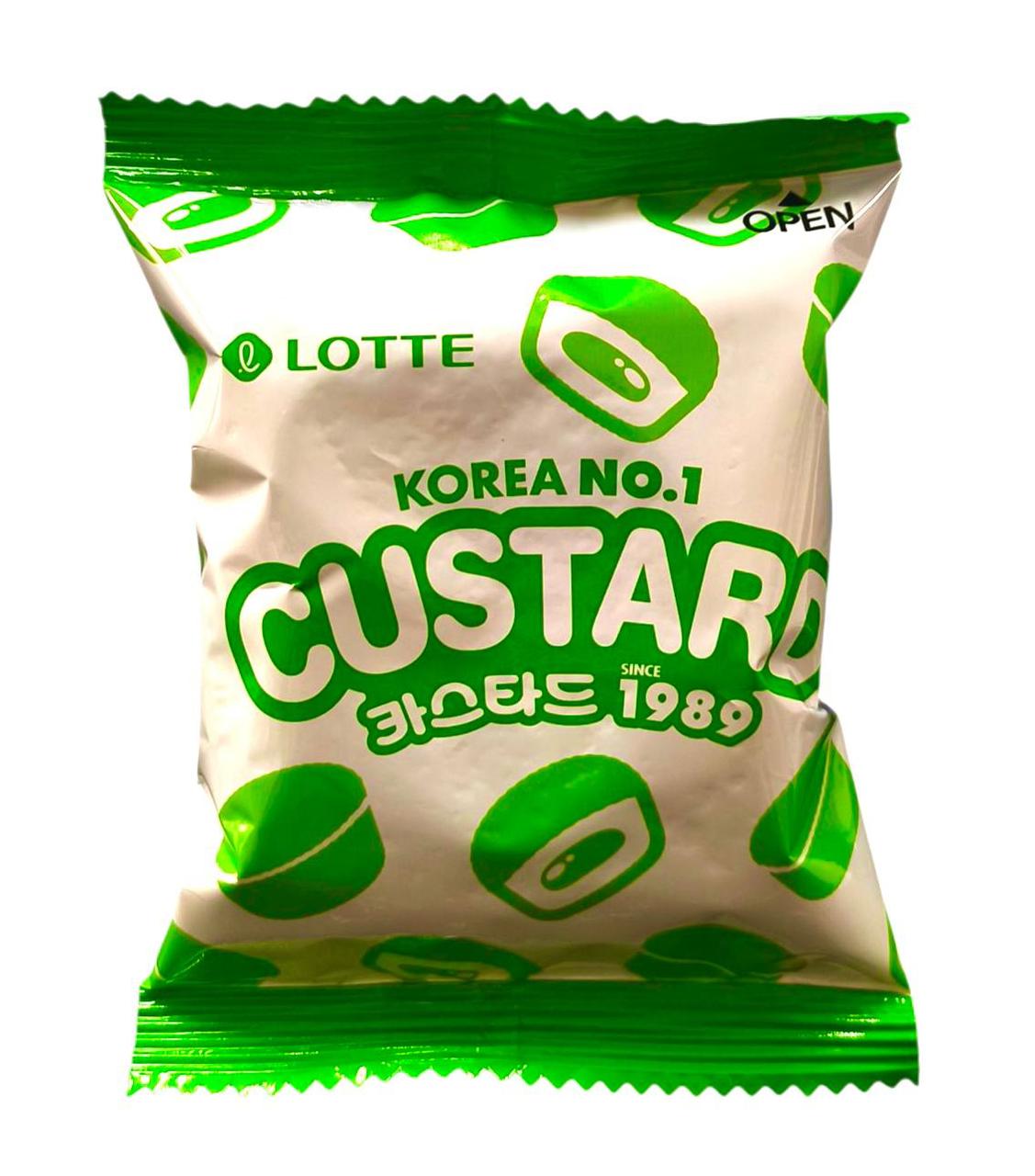 Корейське печиво Custard 11 г, Lotte, фото 1