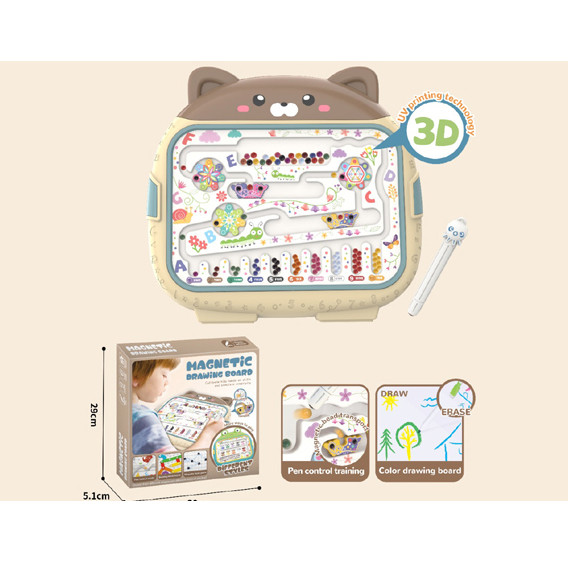 Досточка 666-8B (30шт) магнитний лабіринт, магнитна гра, 28-26,5-3,5см, в кор-ці, 29-29-5см, фото 1