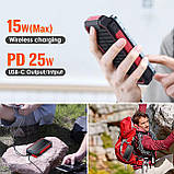 HETP Solar Wireless Power Bank, 26800 мА·год 25 Вт Портативний зарядний пристрій PD, подвійні виходи QC 4.0, вхід і вихід USB C, фото 7