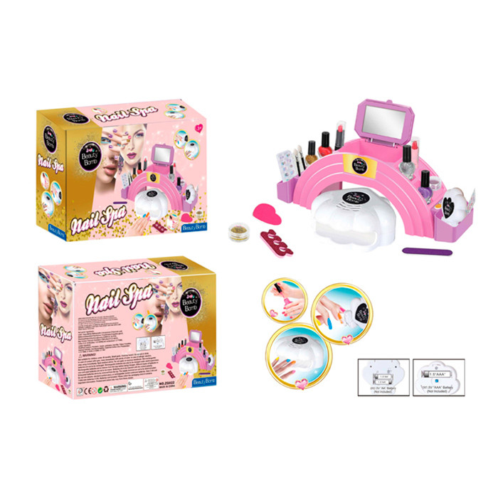 Косметика RY6317 (24шт) помада, набір для манікюру, лак, лампа, пилка, розділювач для пальців, на бат-ці, в кор-ці, 30-18-9см, фото 1