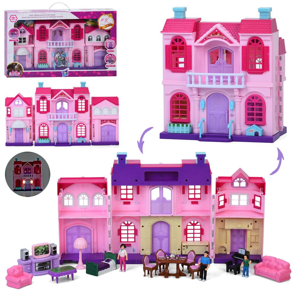 Будиночок 16924 (16шт) 27-24,5-14см, звук, світло, меблі, фігурки 3шт, на бат-ці, в кор-ці, 50,5-31-9,5см, фото 1