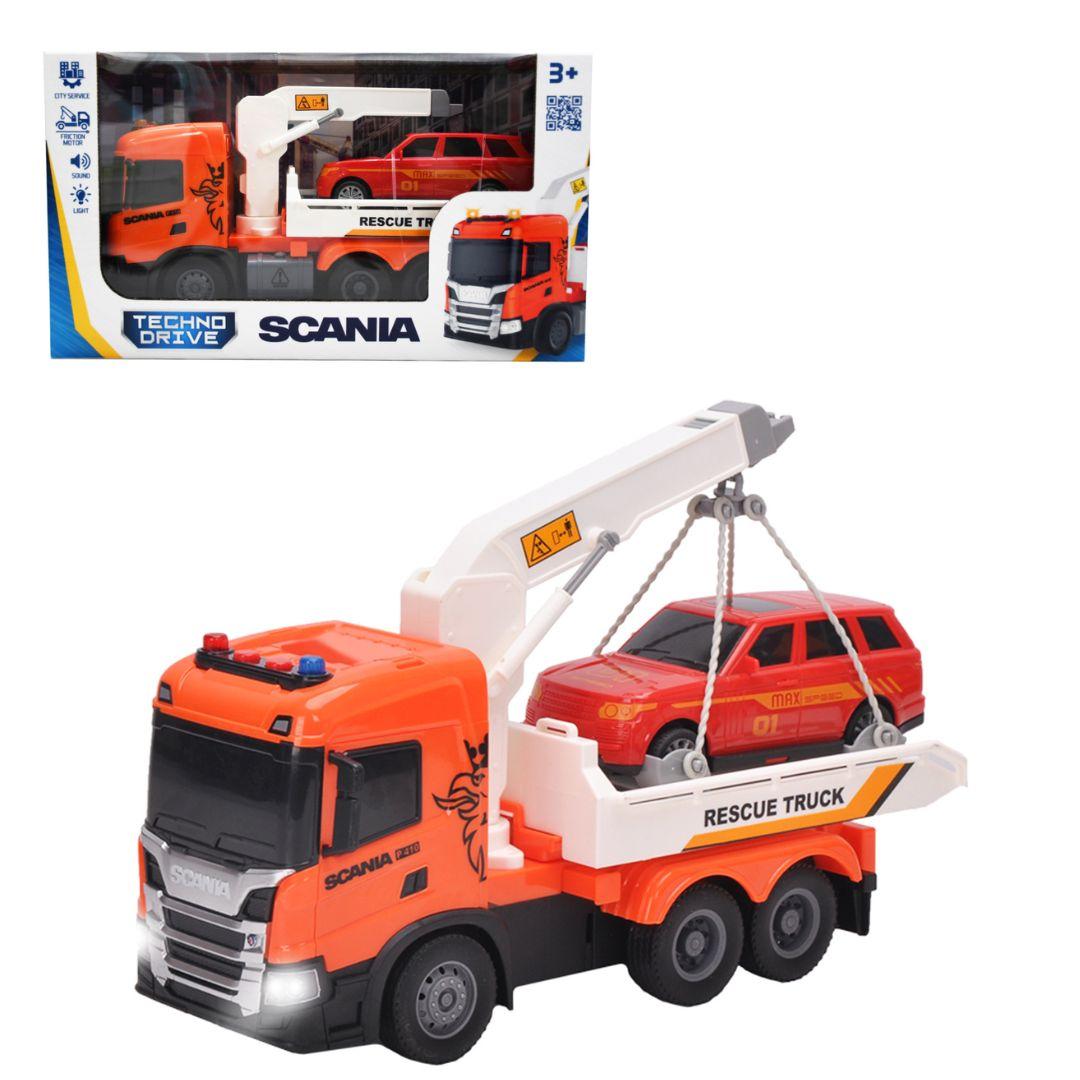 Ігровий набір серії "Big Truck" – ЕВАКУАТОР SCANIA З МАШИНОЮ (світло, звук), фото 1