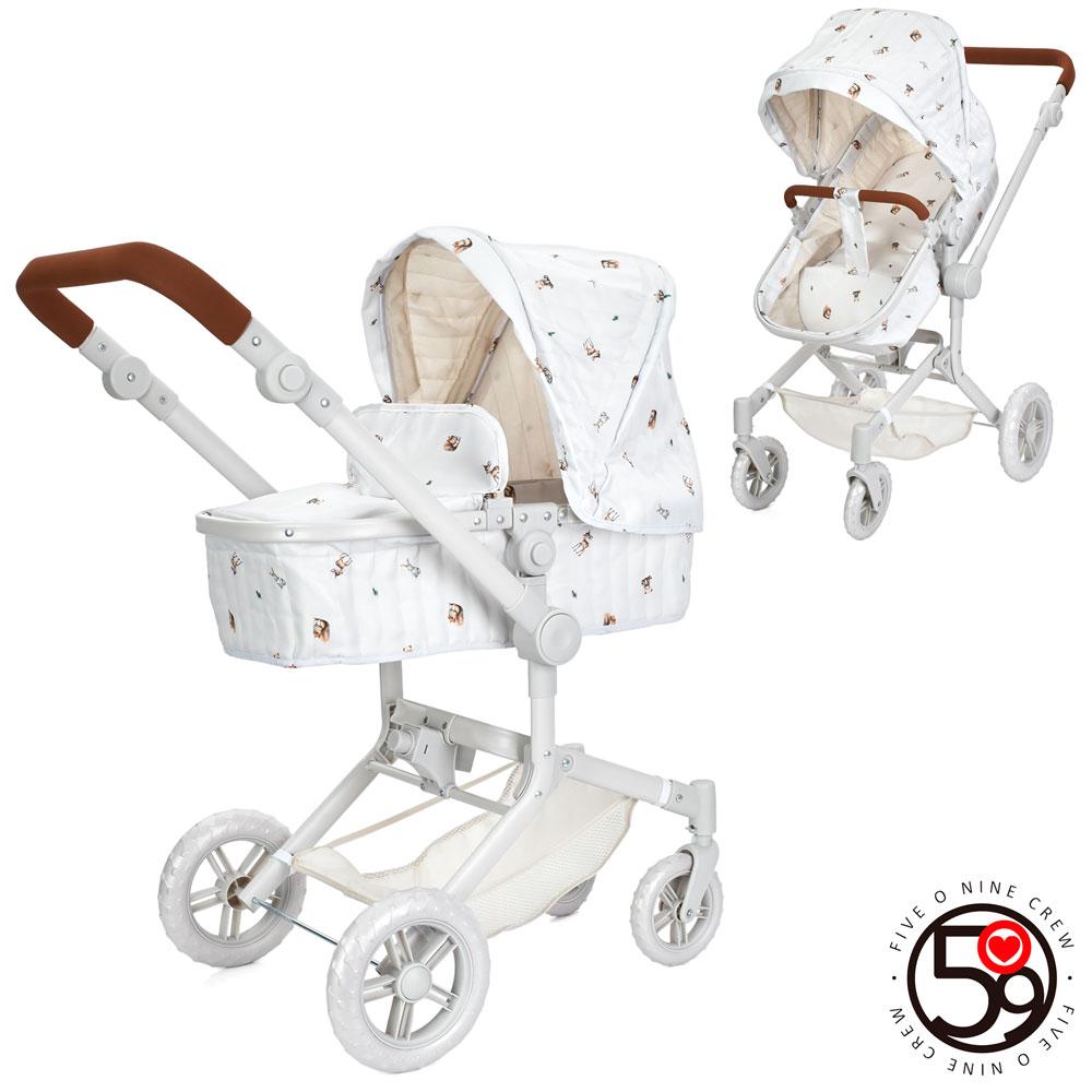 Коляска T742051 (4 шт.) для ляльки, трансформер, д67-ш42-в81 см, люлька 57-29 см, регул.ручка EVA, сумка, кошик, метал, у кор-ці,, фото 1